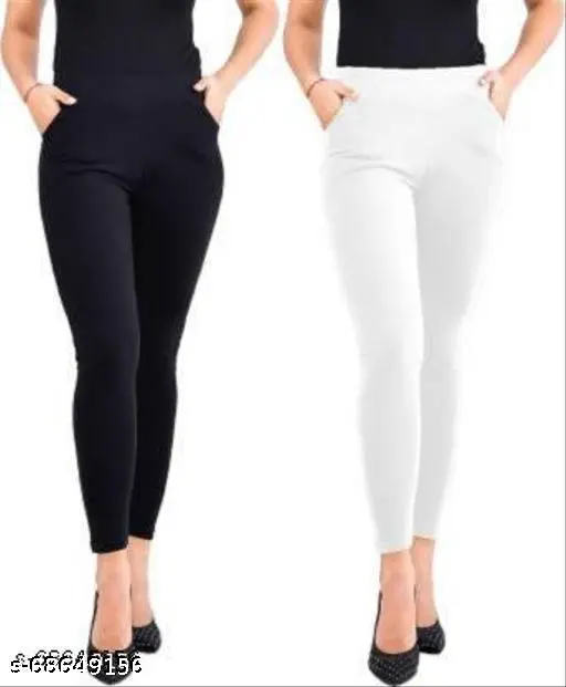 t4run_512.webp Ankle Length Pocket Leggings Combo Pack of 2 - Image 1